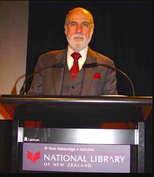 Vint gives a talk at National Library of New Zealand 